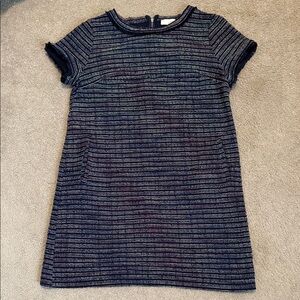 LOFT Navy Striped Casual Dress